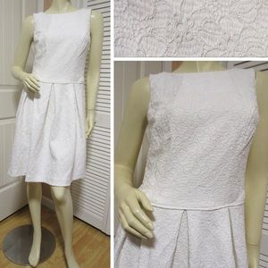 NWT American Living Womens White A-Line Sheath Dress Size 10 Sleeveless Pleated